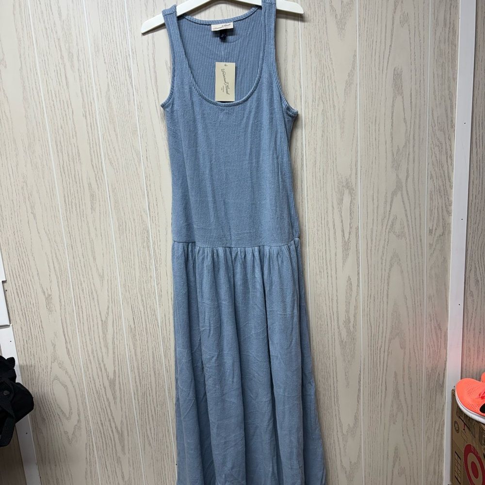 Universal Thread Corduroy Tank dress Maxi length blue NWT